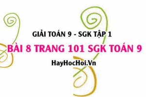 Giải bài 8 trang 101 SGK Toán 9 tập 1